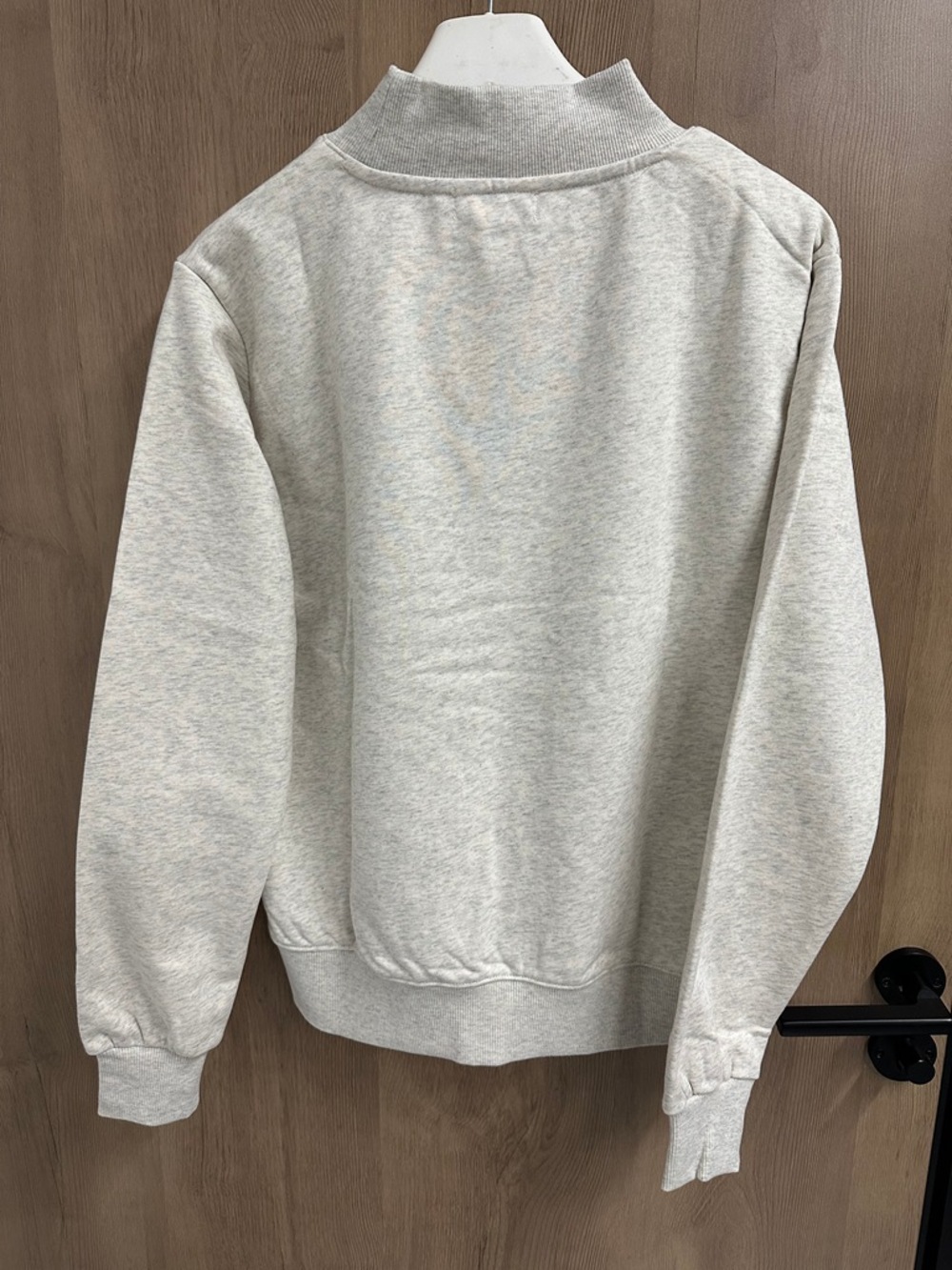 Parke Green Logo Heather Grey Mock Neck Sweatshirt - Picture 2 of 5